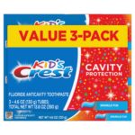 3 Crest Kid's Cavity Protection Toothpaste (children and toddlers 2+), Sparkle Fun, 4.6 Oz