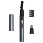 Wahl Micro Groomsman Personal Pen Trimmer & Detailer for Hygienic Grooming with Rinseable, Interchangeable Heads for Eyebrows, Neckline, Nose, Ears, & Other Detailing - 05640-600