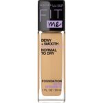 Maybelline Fit Me Dewy + Smooth Liquid Foundation Makeup with SPF 18, Natural Beige, 1 fl. oz.