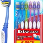 6 Colgate Extra Clean Toothbrush, Soft Toothbrush for Adults